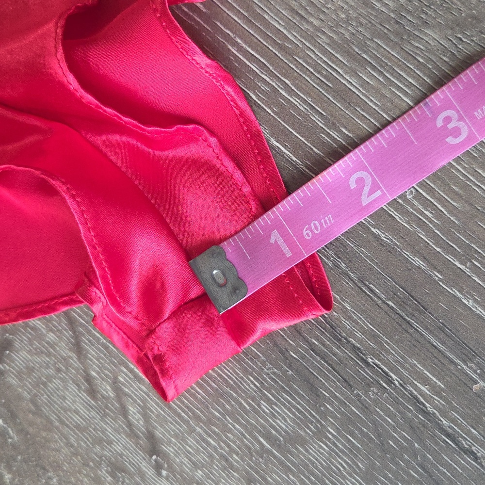 Victoria's Secret Gold Label Red Satin 2 Piece Matching Chemise Set - Picture 12 of 16